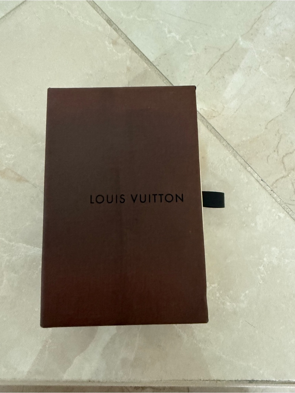 Louis Vuitton Dark Brown  Box with Black Pull Tab